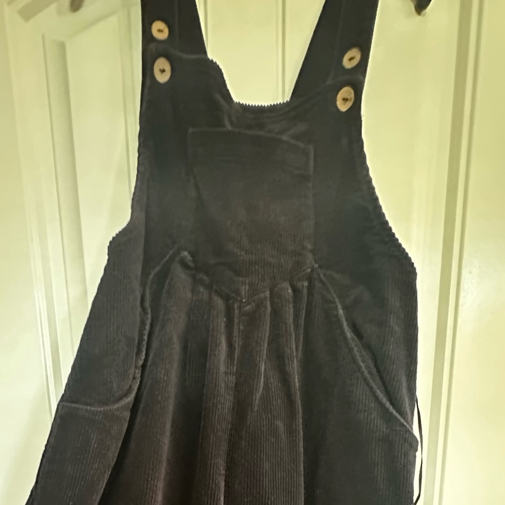 Women's Corduroy wide leg Jumpsuit - NAVY